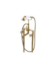 Mitigeur au sol baignoire - Bleu Provence