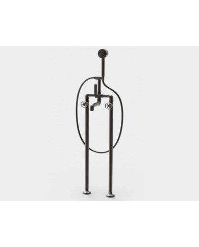 Mitigeur au sol baignoire Bleu Provence