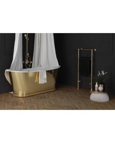 Radiateur sol avec insert fonte Bleu Provence