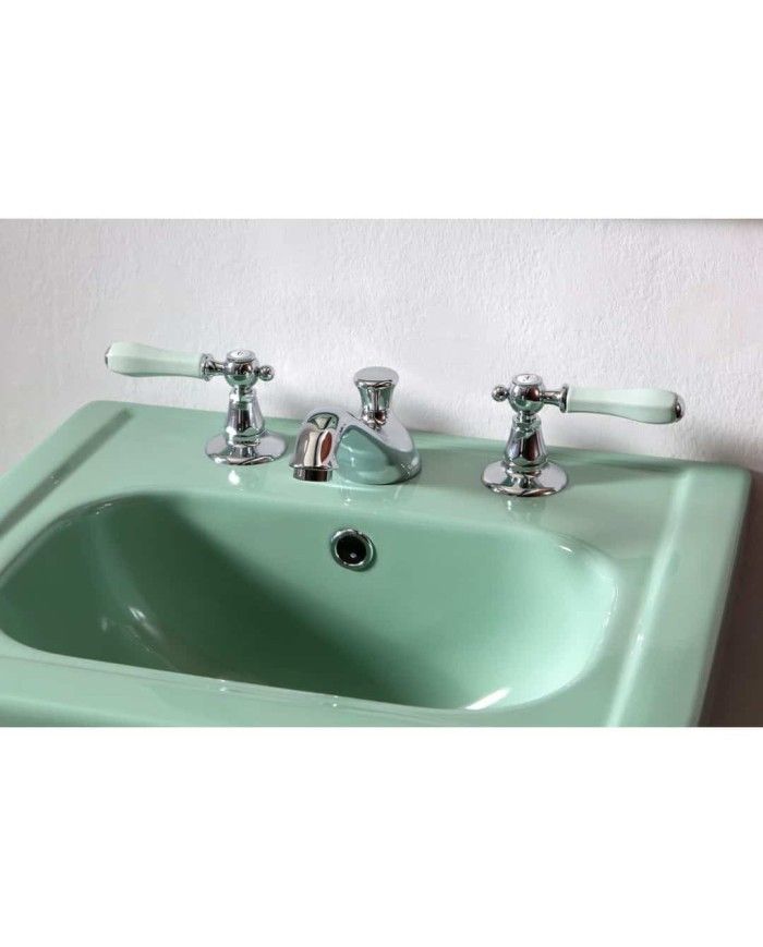 Robinet bas lavabo vidage 3t Bleu Provence