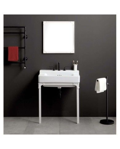 Porte serviettes 2 barres INDUSTRIAL Bleu Provence