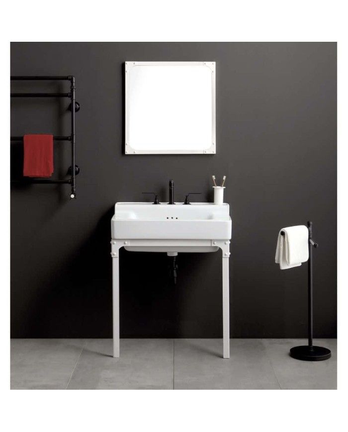 Porte serviettes 2 barres INDUSTRIAL Bleu Provence