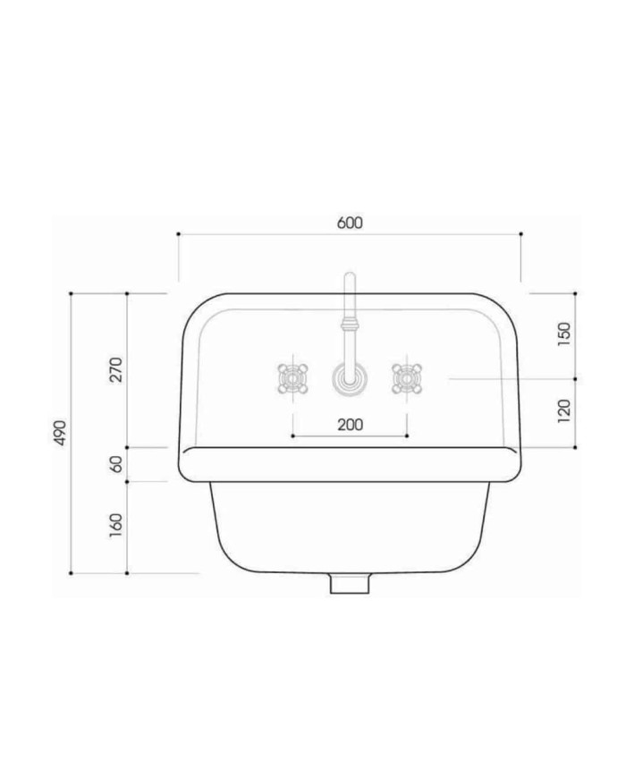 Lavabo medium size 60cm True Colors Bleu Provence