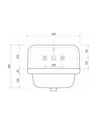 Lavabo medium size 60cm True Colors Bleu Provence