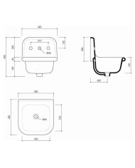 Lavabo vanity size 42cm true colors Bleu Provence