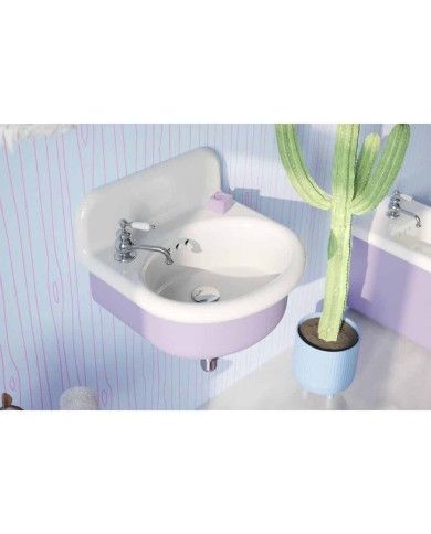 Lavabo small rounded 50 cm True Colors Lite Bleu Provence