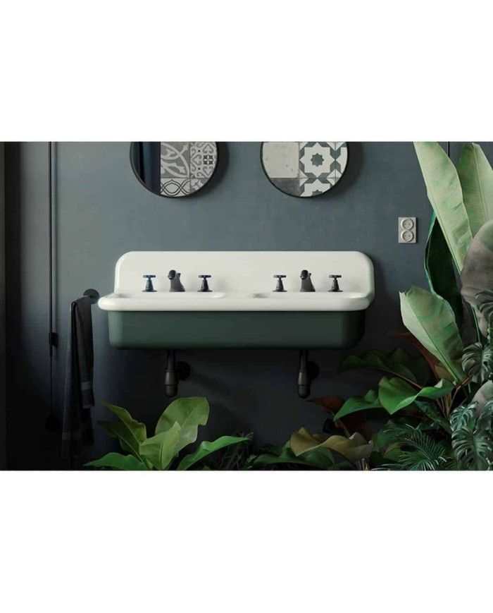 Lavabo double 102cm True Colors Lite Bleu Provence
