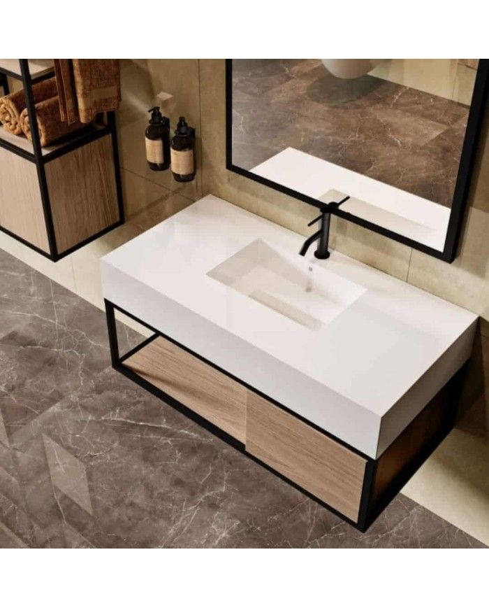 Composition meuble suspendu 100cm Loft Cifial