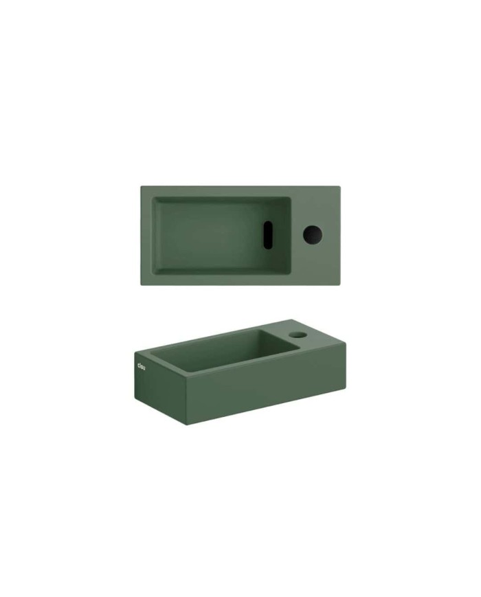 lave-mains vert pin 36cm 1 trou Flush 3 Clou