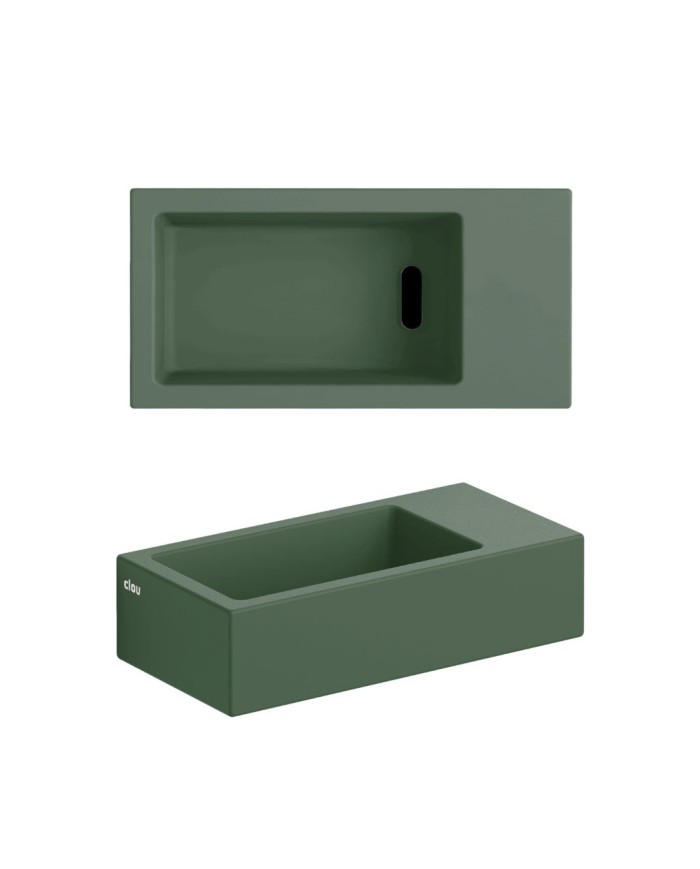 lave-mains vert pin 36cm 0 trou Flush 3 Clou