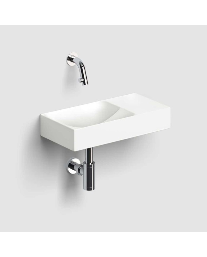 lave mains blanc mat 38cm 0 trou VALE Clou