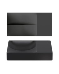 lave mains noir mat 38cm 0 trou VALE Clou