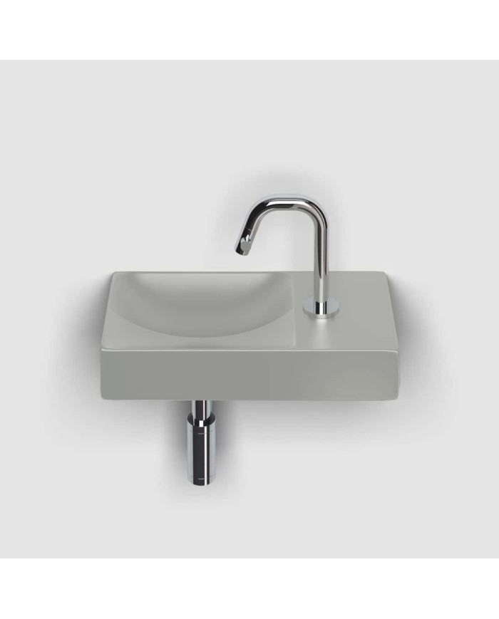 lave mains gris mat 38cm 1 trou VALE Clou