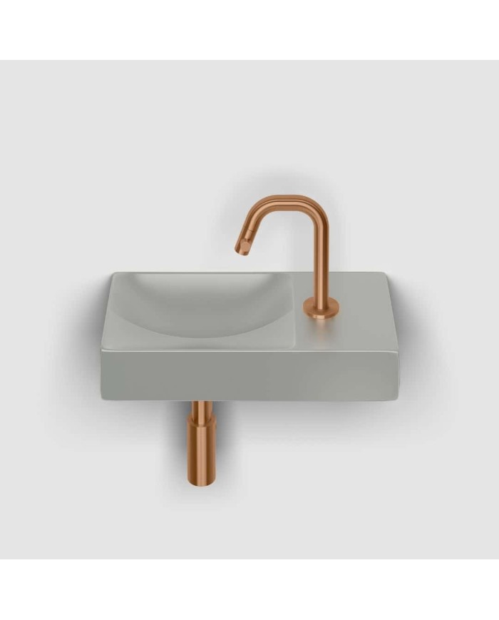 lave mains gris mat 38cm 1 trou VALE Clou