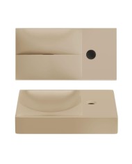 lave mains moutarde mat 38cm 1 trou VALE Clou