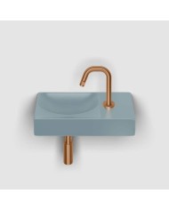 lave mains bleu mat 38cm 1 trou VALE Clou