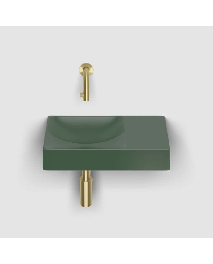 lave mains vert pin mat 38cm 0 trou VALE Clou