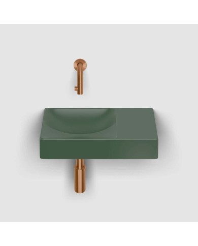 lave mains vert pin mat 38cm 0 trou VALE Clou