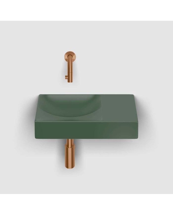 lave mains vert pin mat 38cm 0 trou VALE Clou