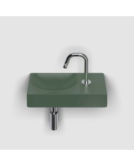 lave mains vert pin mat 38cm 1 trou VALE Clou