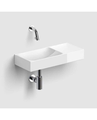 lave mains blanc brillant 45cm 0 trou VALE Clou