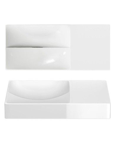 lave mains blanc brillant 45cm 0 trou VALE Clou