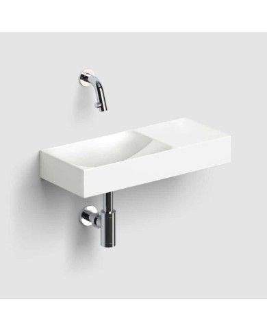 lave mains blanc mat 45cm 0 trou VALE Clou
