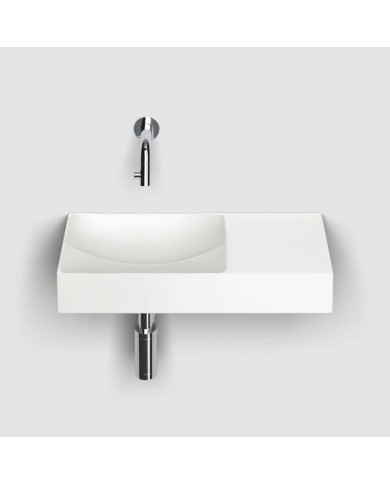 lave mains blanc mat 45cm 0 trou VALE Clou