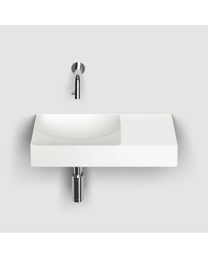 lave mains blanc mat 45cm 0 trou VALE Clou