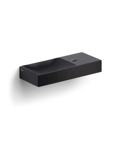 lave mains noir mat 45cm 1 trou VALE Clou