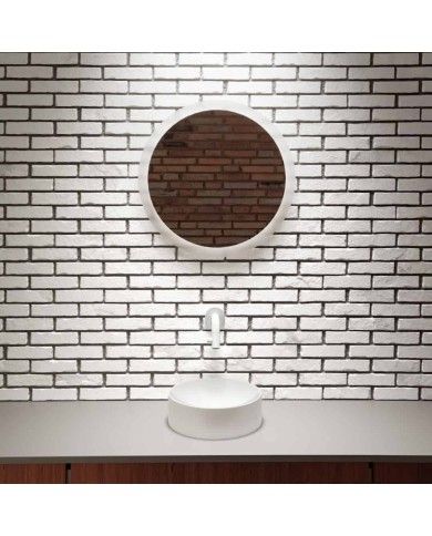 lave mains blanc mat 22cm VALE ROUND Clou