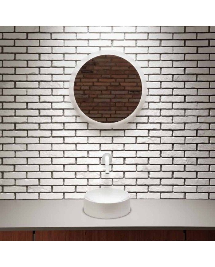 lave mains blanc mat 22cm VALE ROUND Clou