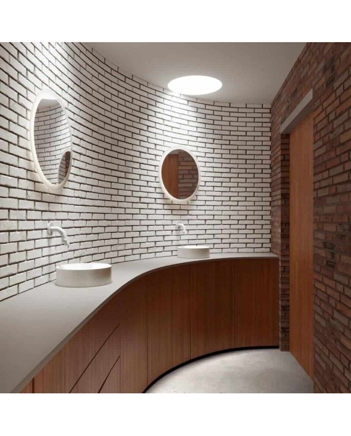 lave mains blanc mat 22cm VALE ROUND Clou