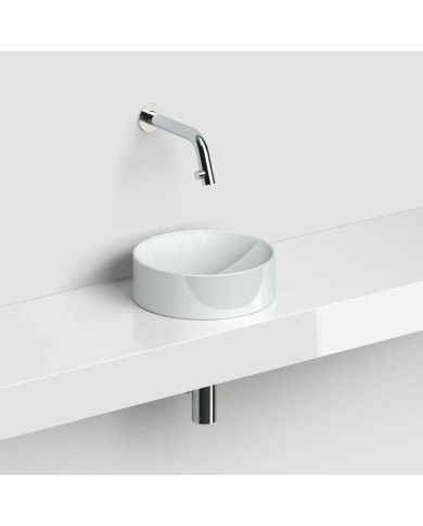 lave mains blanc brillant 22cm VALE ROUND Clou