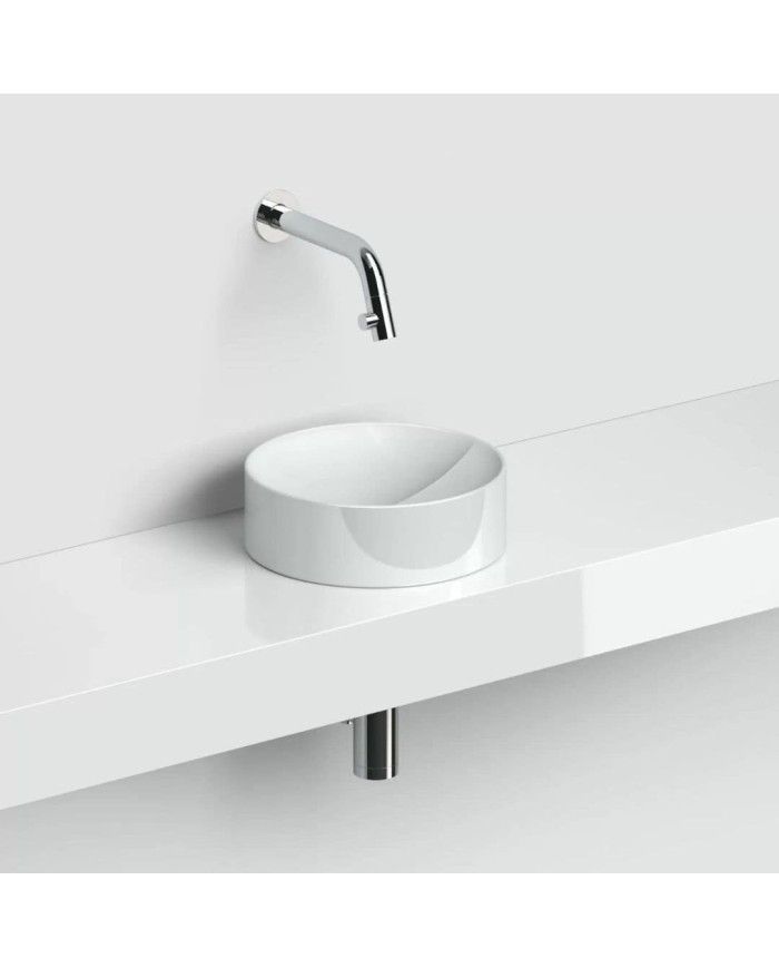 lave mains blanc brillant 22cm VALE ROUND Clou