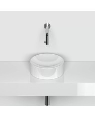 lave mains blanc brillant 22cm VALE ROUND Clou