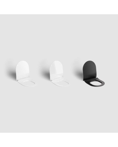 Toilette blanc brillant 56cm abattant mince Hammock Rimless Clou