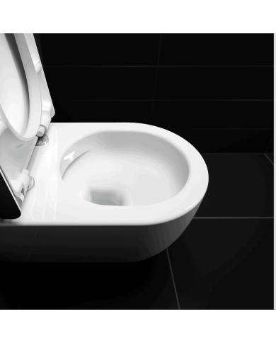 Toilette blanc brillant 49cm Hammock Rimless Clou