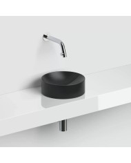 lave mains noir mat 22cm VALE ROUND Clou