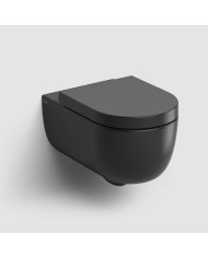 Toilette noir mat 49cm abattant mince Hammock Rimless Clou