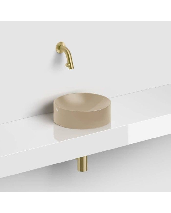 lave mains moutarde mat 22cm VALE ROUND Clou