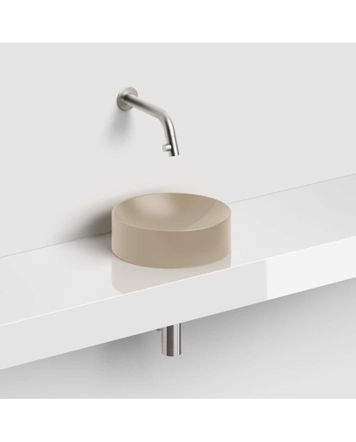 lave mains moutarde mat 22cm VALE ROUND Clou