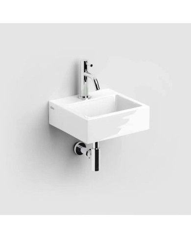 lave mains blanc brillant 28cm 1 trou Flush 1 Clou