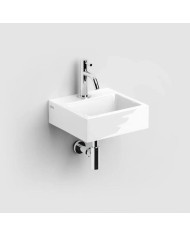 lave mains blanc brillant 28cm 1 trou Flush 1 Clou