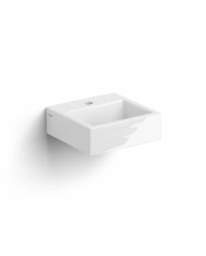 lave mains blanc brillant 28cm 1 trou Flush 1 Clou