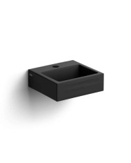 lave mains noir mat 28cm 1 trou Flush 1 Clou