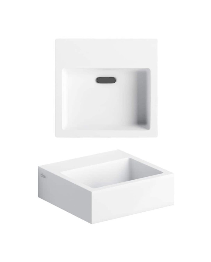 lave mains blanc mat aluite 28cm Flush 1 Clou