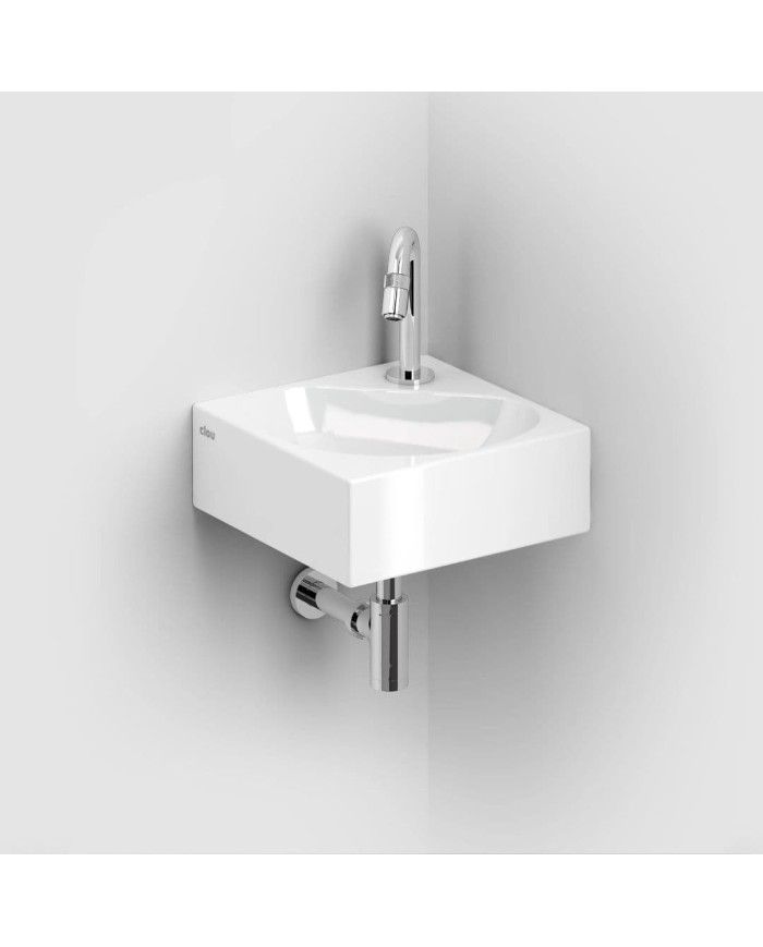 lave mains blanc brillant 27cm 1trou Flush 5 Clou