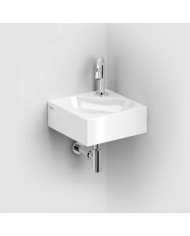 lave mains blanc brillant 27cm 1trou Flush 5 Clou
