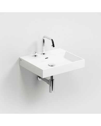 Lavabo blanc brillant marbre minéral Wash Me 50cm Clou